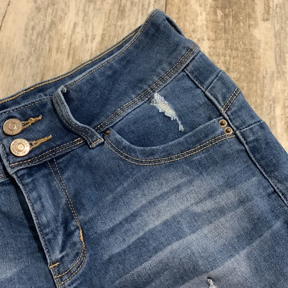 YMI mid rise jean shorts